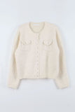 Snap mohair cardigan