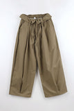 Roll-up button wide pants