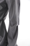 Back button pin tuck bootcut slacks