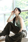 All-day rivet parachute pants