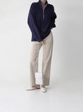 Roden half-zip-up string knit