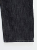 Indigo embossed denim pants
