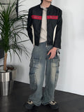 Multi Pocket Washed Denim