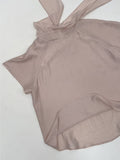 Ab Tie Short Sleeve Blouse