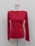 Jelly Boat Neck Long Sleeve T-Shirt
