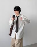 Cinnamon Loose Striped Shirt
