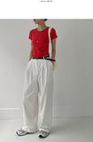 Liona Cotton Long Wide Pants