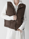 Duck Down High Neck Padded Vest