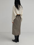 Ronta Unbalance Wool Crop Knit