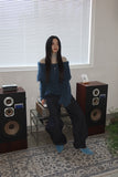 Non-fade line denim pants