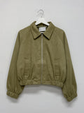 Raglan suede short blouson
