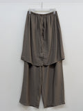Wrinkle Wrap Layered Banding Pants