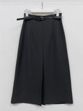 [Belt set] Bella pleated A-line long skirt