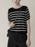 [Premium] Whole Garment Julie Dangara Short Sleeve Knitwear