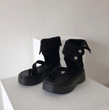 Bens Platform Suede Flip-flop Warmer Boots