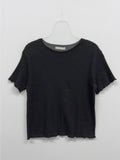 Wave Punching Ribbed Short Sleeve T-Shirt