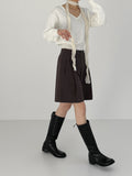 Lip pocket cotton shorts pants