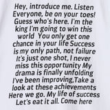 English lettering short sleeve t-shirt