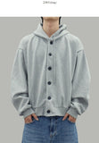 Double Button Hood Zip Up