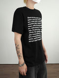 Text printed short sleeve T-shirt