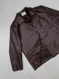 Flat Single Overfit Leather Jacket