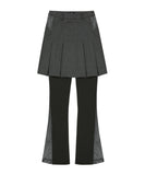 Pleated Jersey Skirt Pants