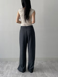 Log High Waist Wide Slacks