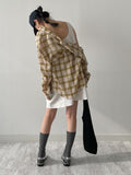 Linen Vintage Check Overfit Shirt