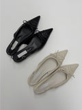 Eyelet Slingback Flat Shoes