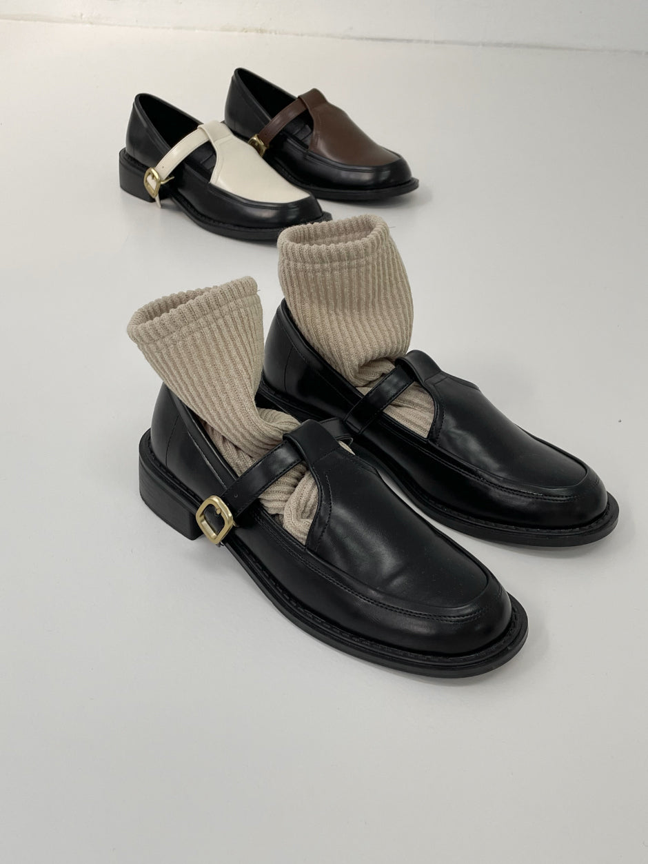 【INCHANT ME】Swain Buckle Mix Loafers INCHANT ME(インチャントミー) - スウェインバックルミックス