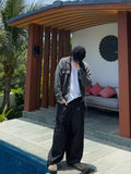 Stone Denim Washing Knit Trucker Jacket