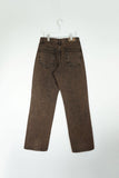 wide brown washing denim