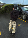 Slit CP color matching hood zip-up