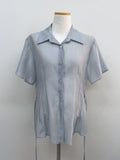 Chief Strap Pintuck See-through Short Sleeve Shirt