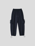 Middle Cargo Cotton String Pants