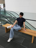 Lef Two-Pocket Curved Denim Pants
