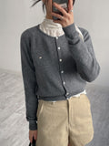 Sugar Symbol Round Neck Cardigan