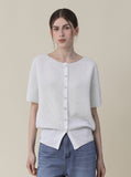 [Premium] Whole Garment Cassia Linen Short Sleeve Cardigan