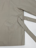 High-neck belted half trench coat
