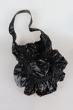Metallic flower shoulder bag