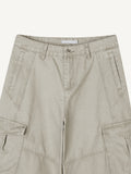 Canvas Cargo Curved Pants