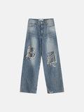 Knee Damage Wide Denim