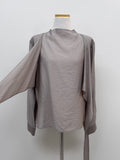 [Long Sleeve Ver.] Earth Wrap Loose Fit Blouse