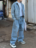 Two-Tuck Medium Washed Denim