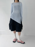 Crople Boat Neck Loose Fit Long Knit