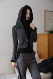 Trimmed cape cardigan
