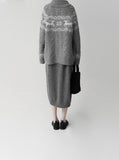 Nordic Knit Zip-up Jacket