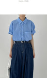Pigment Nylon Overfit Short Sleeve Shirt