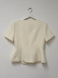 Twill Glass Boat Neck Jacket