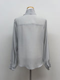 Pastel Tie See-Through Blouse